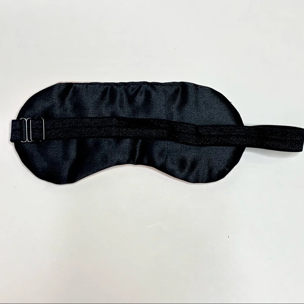 Little Girls’ Blush Pink and Black Silk Sleep Mask 💤 / Eye Mask - NWOT!